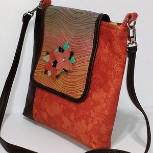*Bamzi Bags embellished multi-color leather bag